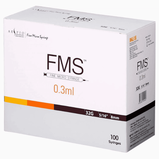 FMS 0.3ml 32g 5/16” 8mm Fine Micro Syringe (100)