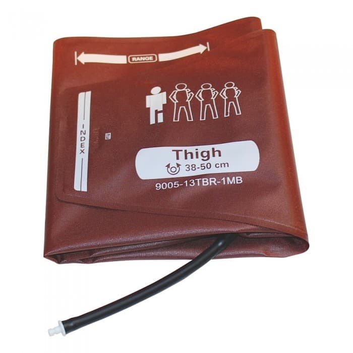 ADVIEW2 Cuff, 1 Tube, Thigh, Brown, w/Male Bayonet 38 - 50cm