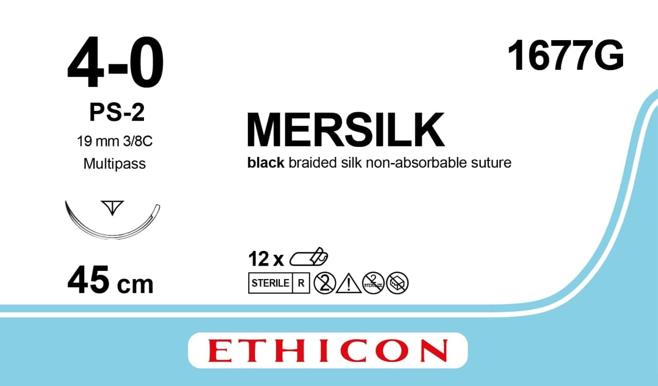 1677G - Perma-Hand Silk  4/0 x 45cm RC 19mm Needle (12)