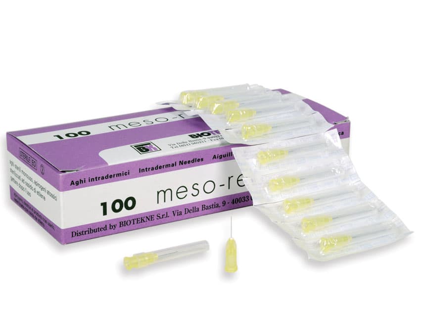 Meso Relle Mesotherapy Needle 30g x 4mm - Yellow (100)