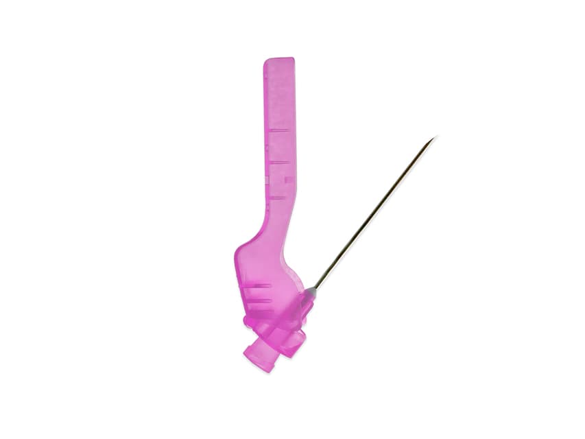 23790 - Sterile Hypodermic Safety Needle Pink - 18g 1.2mm x 38mm (1.5") (100)