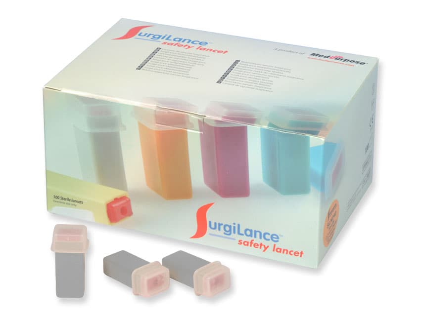 Surgilance One Step Needle G23 - Automatic Safety Lancets (100)