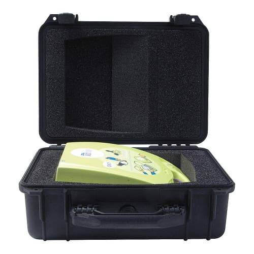 ZOLL AED Plus Large Pelican Case: Durable, custom-cut foam interior for AED Plus, CPR-D-Padz, and Pedi Padz II. Securely transport and protect life-saving equipment.