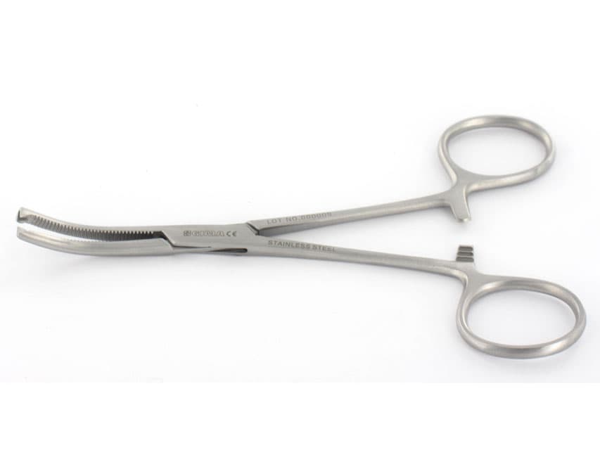 *Stainless Steel Kocher Forceps - Curved - 20 cm