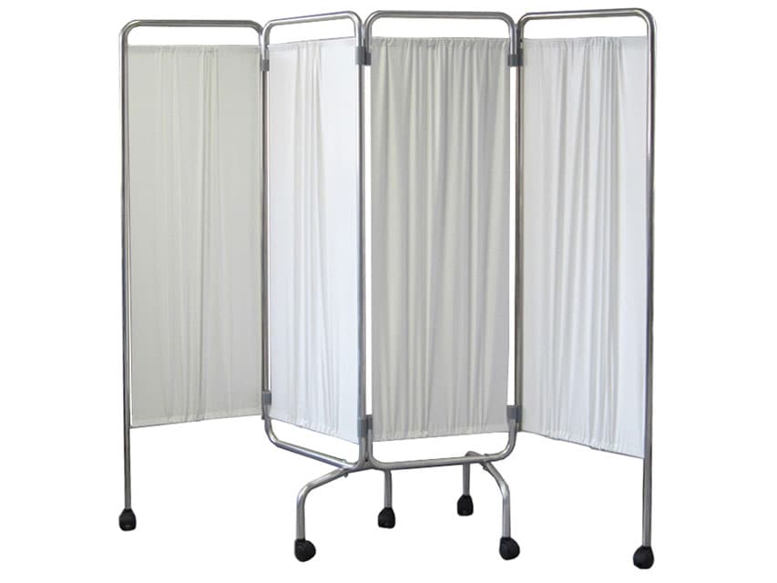 4 Panel Wing Screen with Curtains