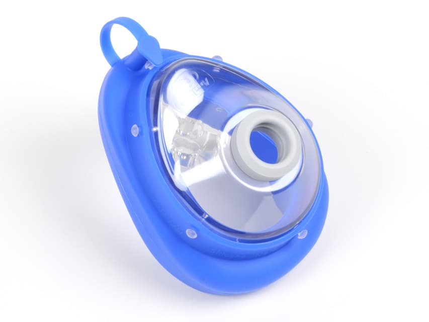 Ambu Autoclavable Transparent Silicone Resus Face Mask - Blue No 6 Adult Large (1)