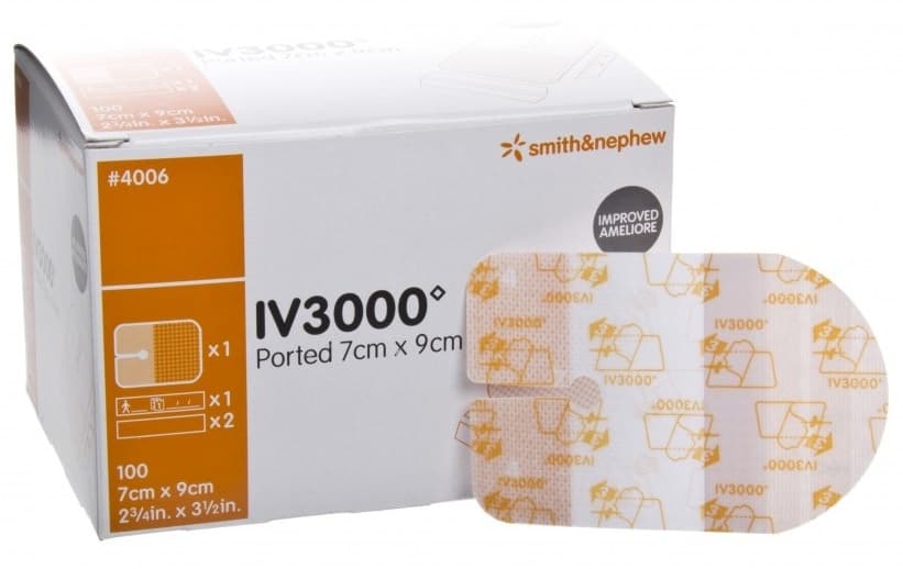Opsite IV3000 Ported Peripheral Dressing 7 x 9cm (100)