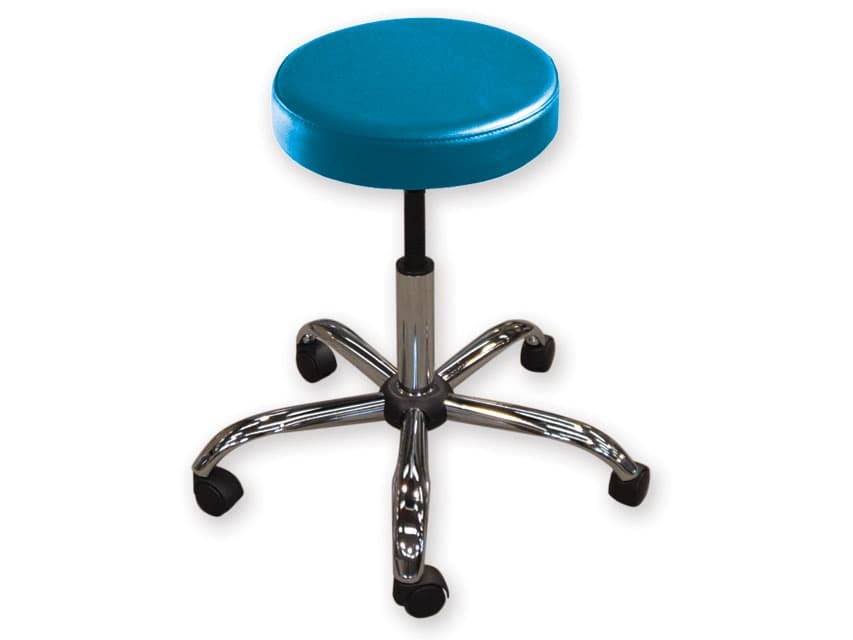 Height Adjustable Stool 50-60cm - Blue - Metal Base