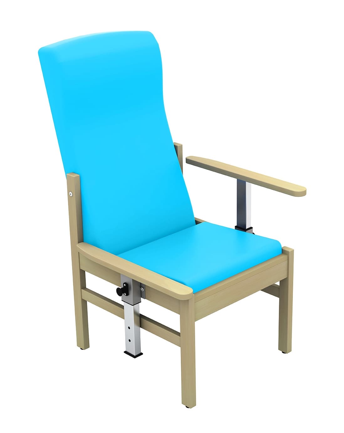 Atlas - High Back Arm Chair with Drop Arms (Vinyl) Sky Blue