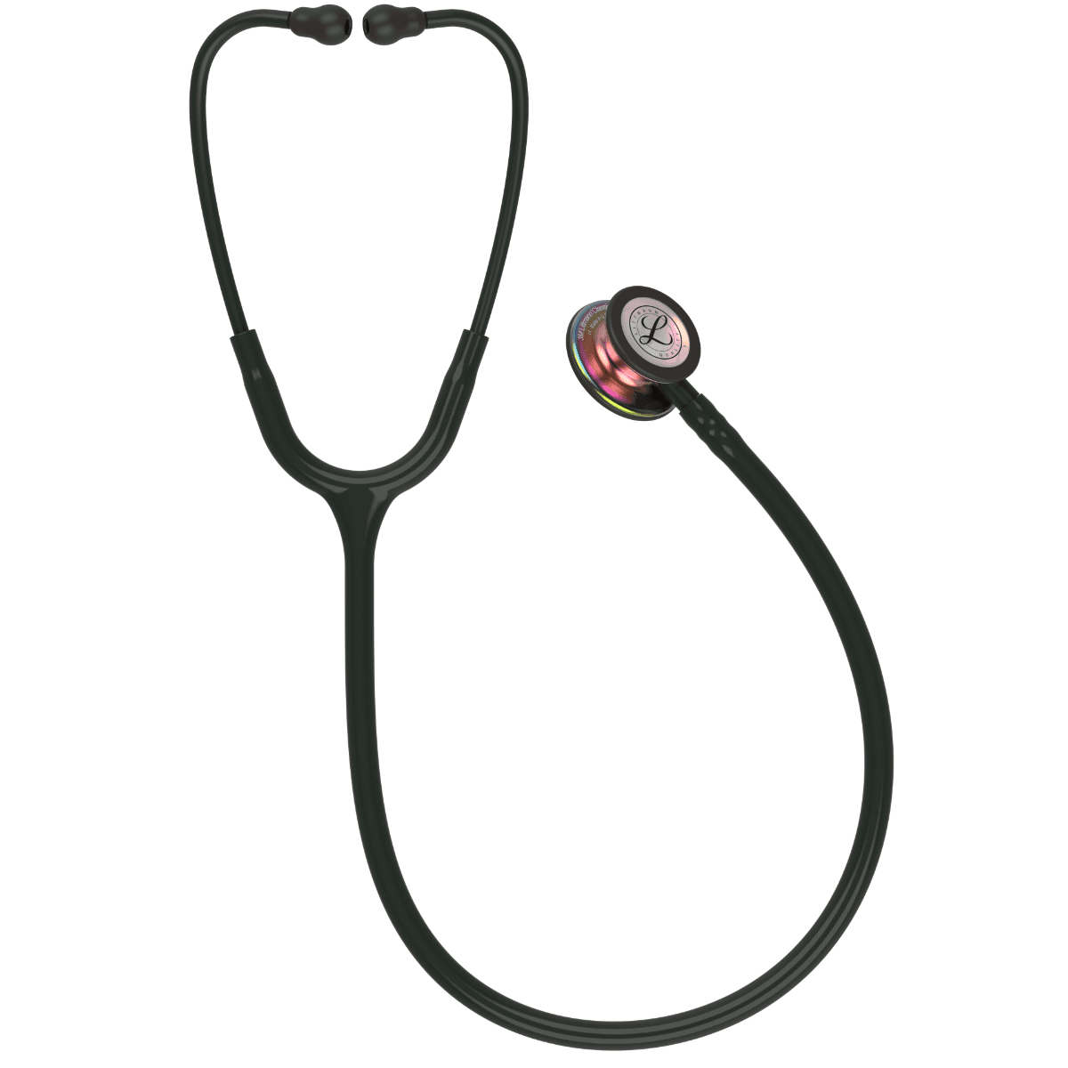Littmann Classic III Stethoscope, Rainbow-Finish Chestpiece, Black Tube