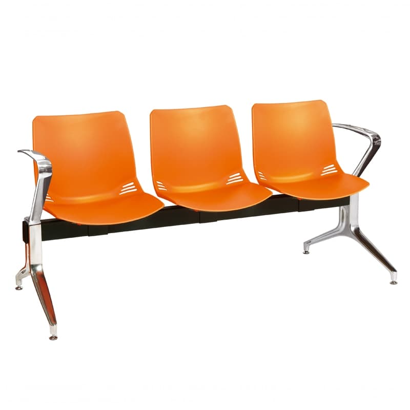 Neptune Visitor 3 Seat Modular Seating - Orange
