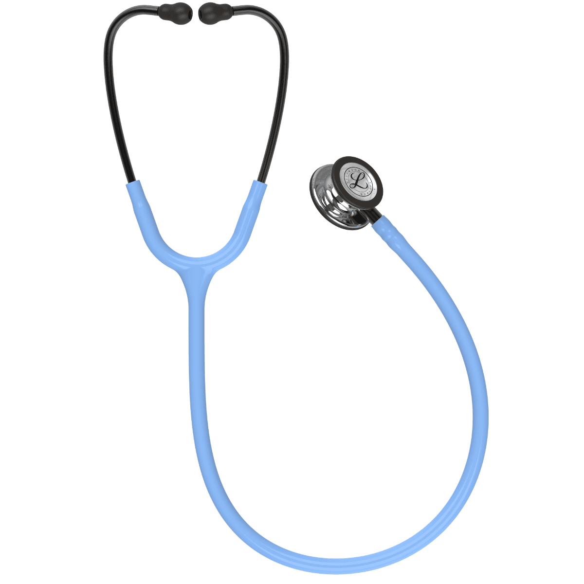 Littmann Classic III Stethoscope, Mirror Chestpiece, Ceil Blue Tube, Smoke Stem, Smoke Headset,