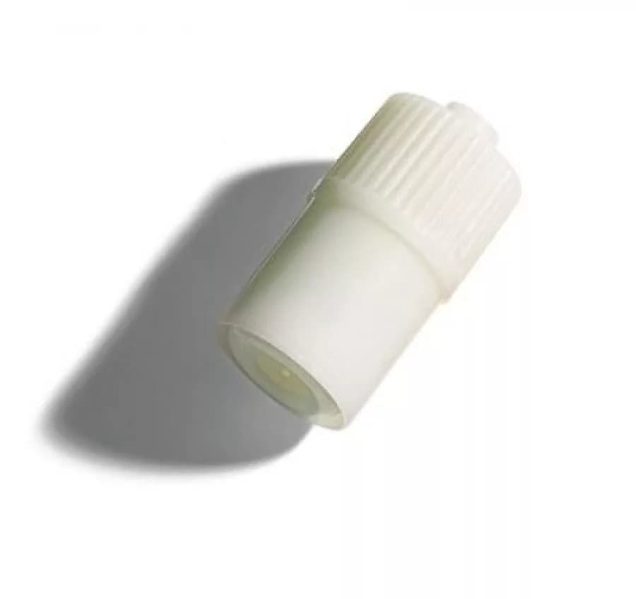 White Male Luer-lock Stopper (latex free) / Injection cap (100)