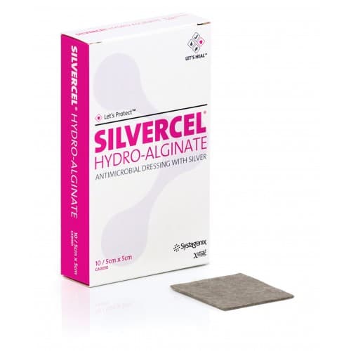 Silvercel Antimicrobial Dressing With Silver - 5cm x 5cm (10)