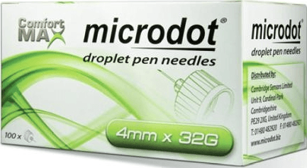 Microdot Insulin Pen Needles 32G 4mm (100)