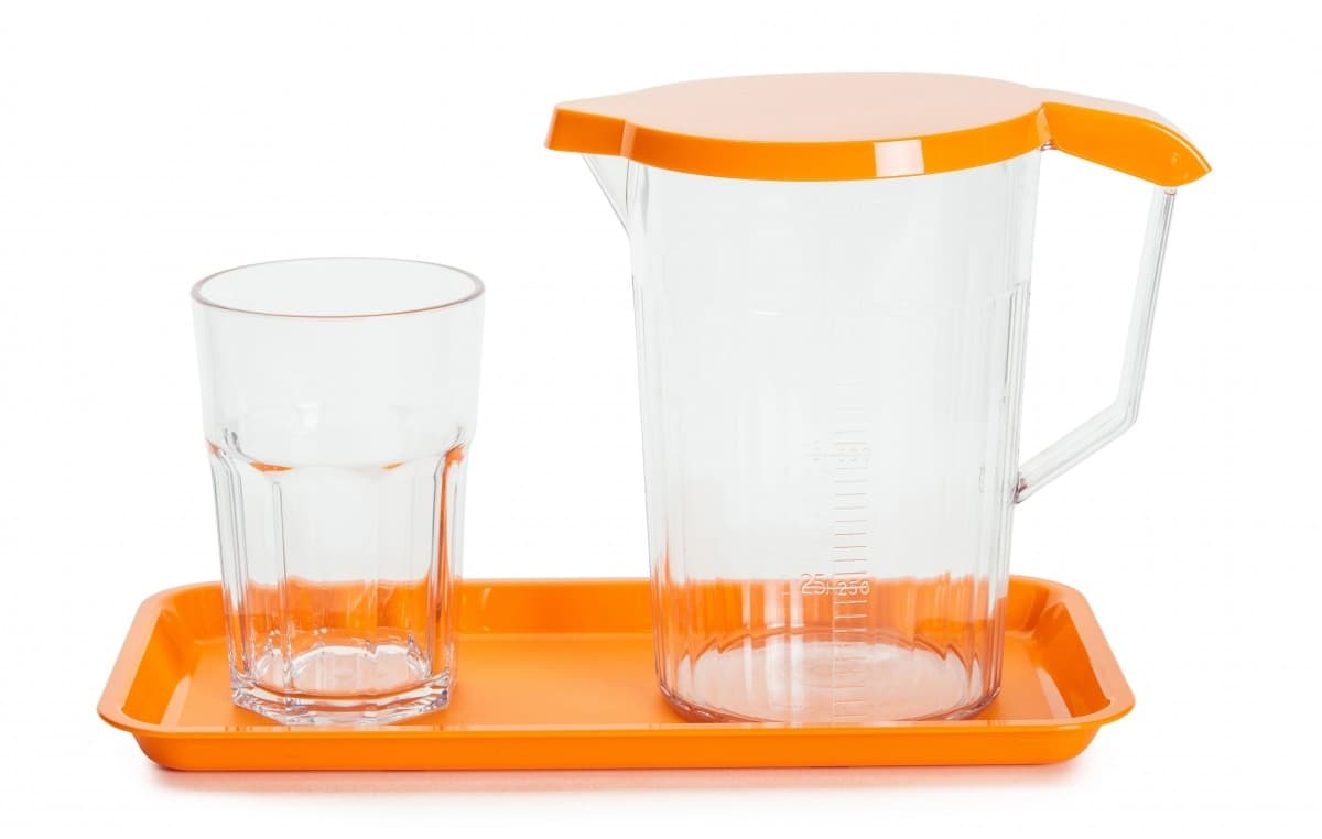 Jug, Tumbler and Platter - Locker Set - Orange