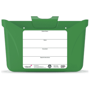 Patient Records Holder With Bed End Holder - GDPR Compliant (green)