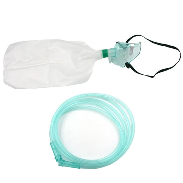 Non Rebreath Mask Adult with headstrap & tubing (1)