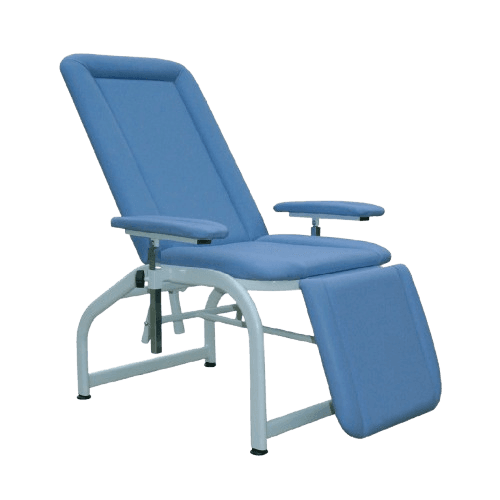 Donor / Phlebotomy Chair with Adjustable Feet - Blue