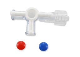 Lockable 3 Way Stopcock with Clips Red & Blue (50)