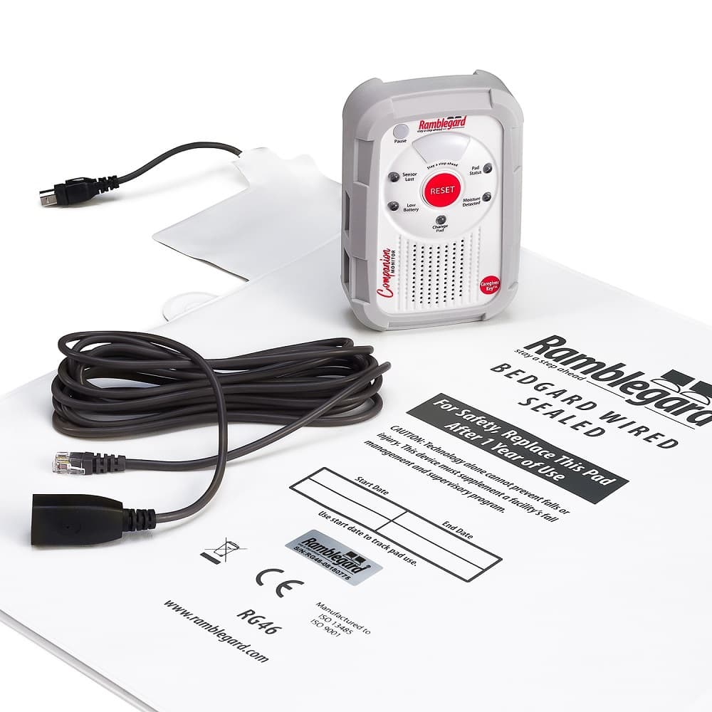 *Ramblegard Premium wired Bed Sensor Mat with Companion Monitor - Nurse-Call - Quantec/N/C 800 (Stereo)