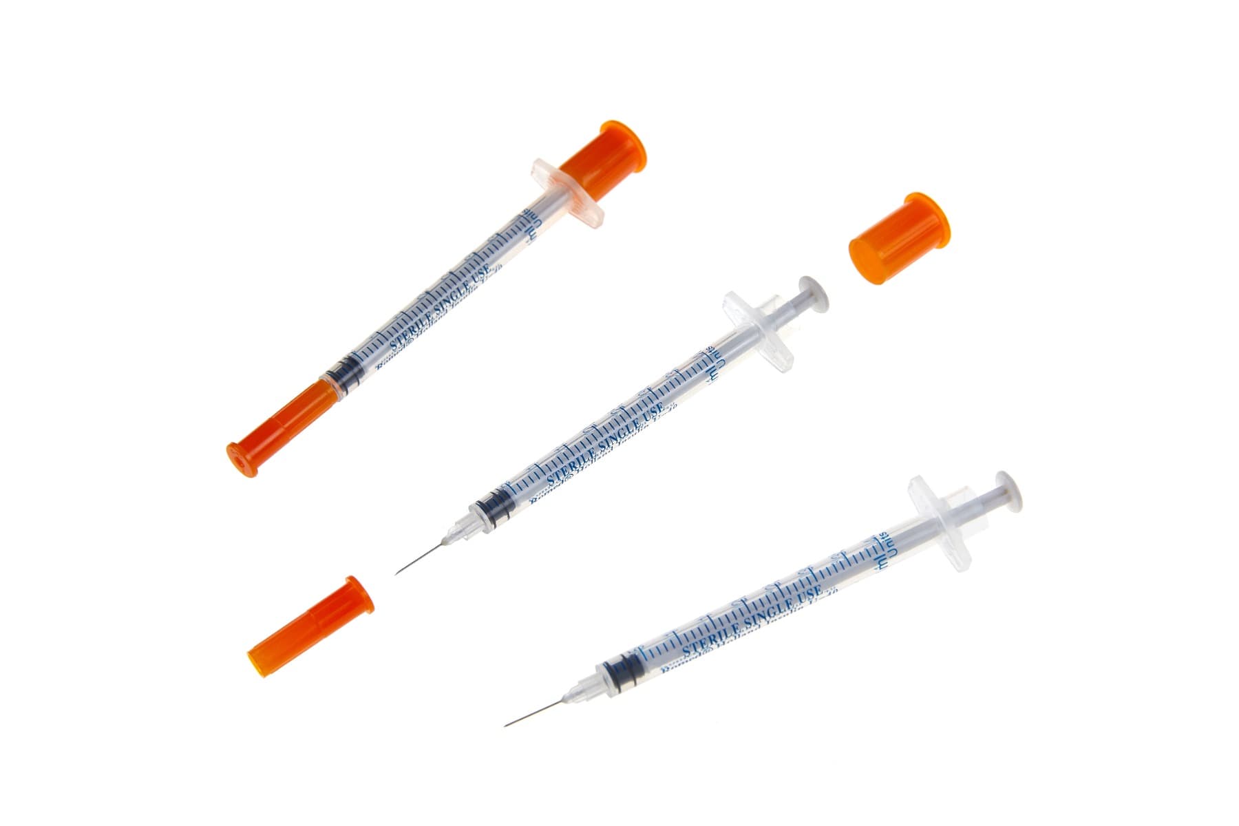 Romed insulin syringes 1ml with integrated needle, 3IS-1ML