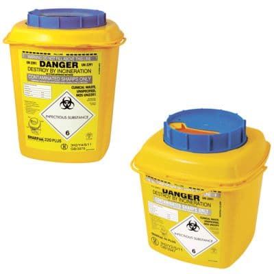 22L Sharpak Plus Sharps Container Blue Lid with Visilock