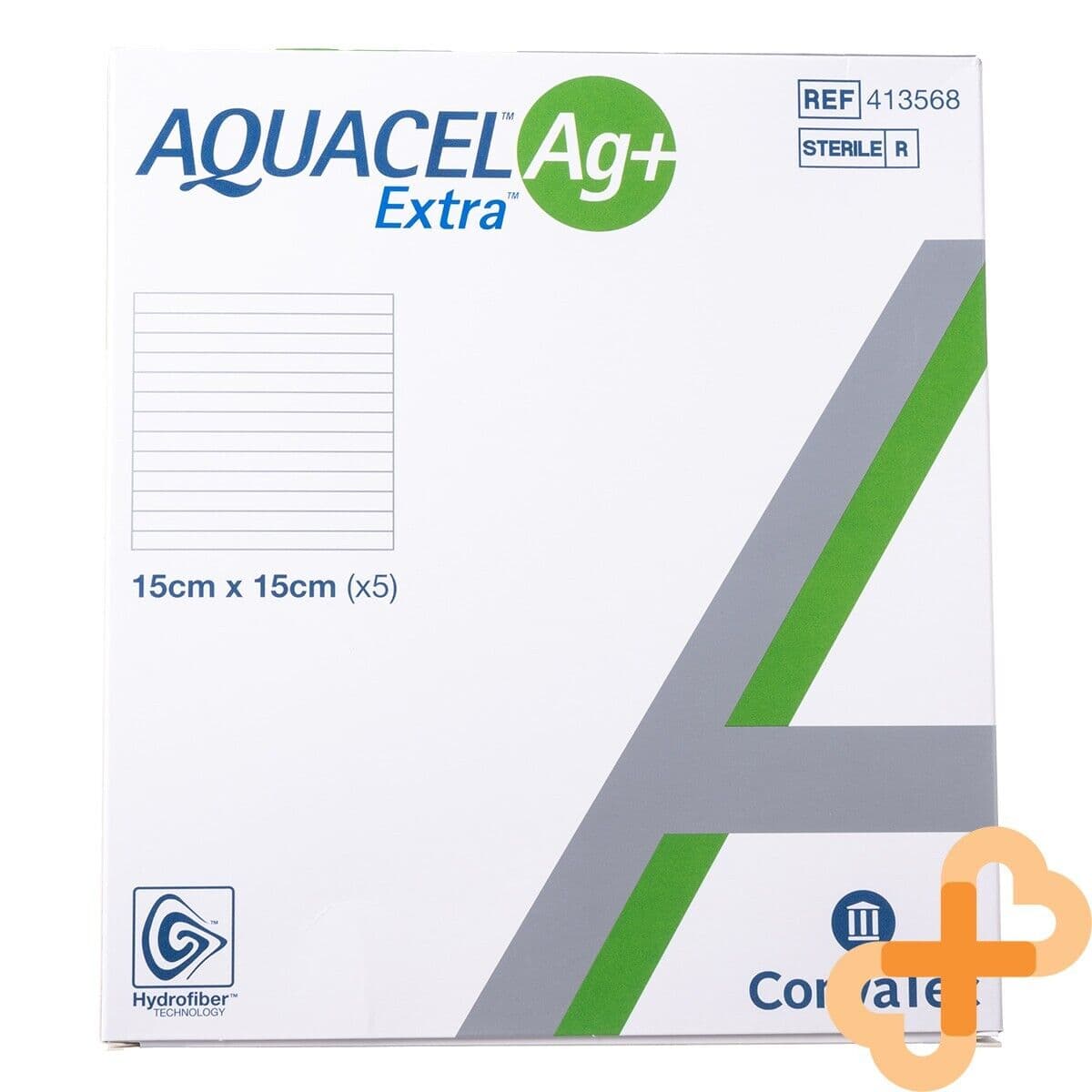 Convatec 413568 Aquacel Extra Ag Hydrofiber Dressing 6" " Box of 5 Dressings