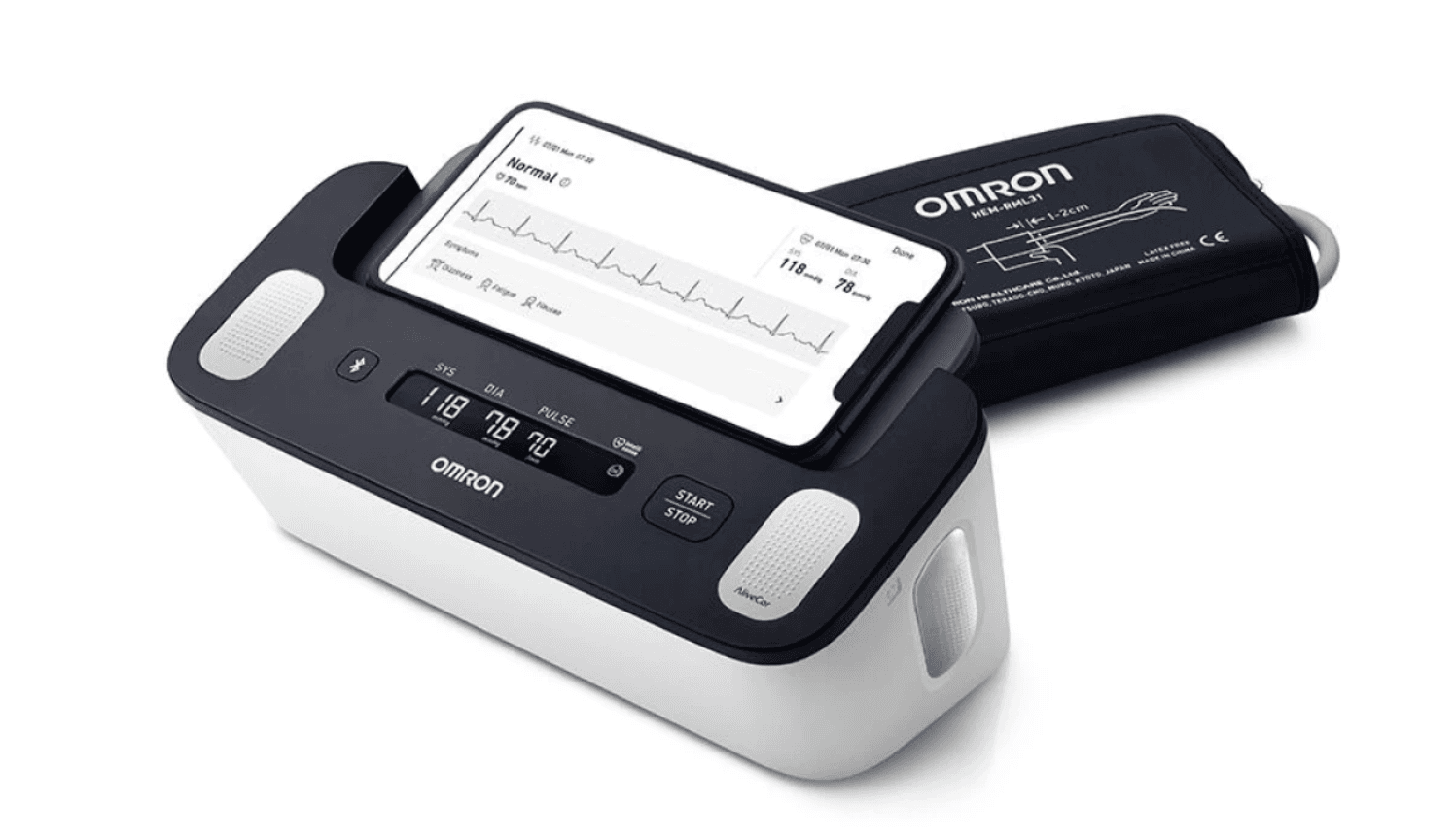 Omron Complete 2-in-1 Blood Pressure Monitor With Easy Cuff 22–42 cm and 1-Lead ECG