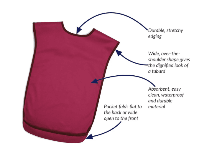 Tabard style adult bib 