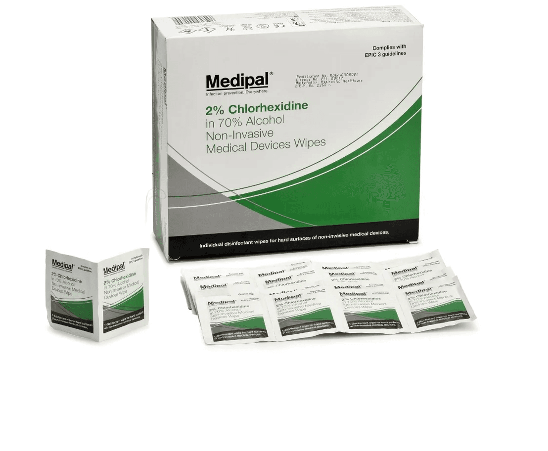 Medipal 2% CHG & Alcohol Device Wipes (100)