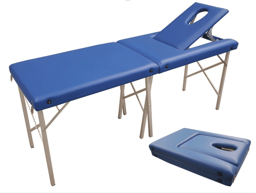 Aluminium Suitcase Couch With Head/Neck Hole - Blue