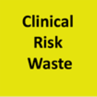 Replacement Yellow Healthcare Risk Waste Stickers for Hospital Bins