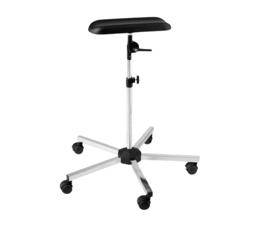 Arm and leg rest with screw safety height adjustment