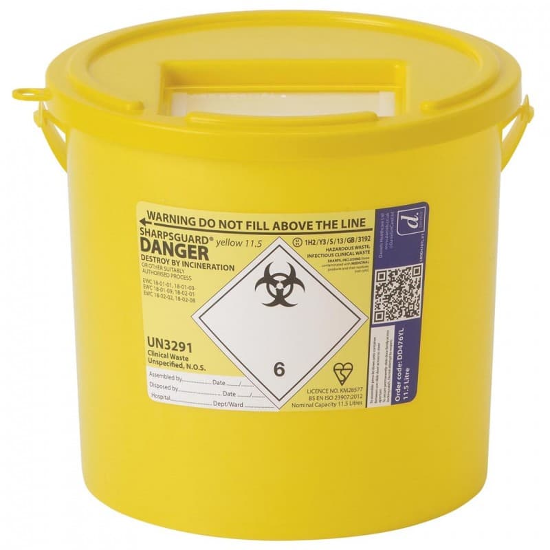 Daniels SHARPSGUARD Yellow Container 11.5L