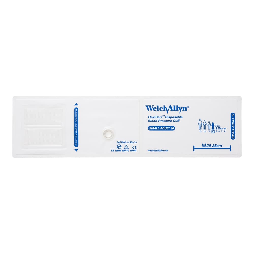 Welch Allyn FlexiPort Disposable Blood Pressure Cuffs - Small Adult