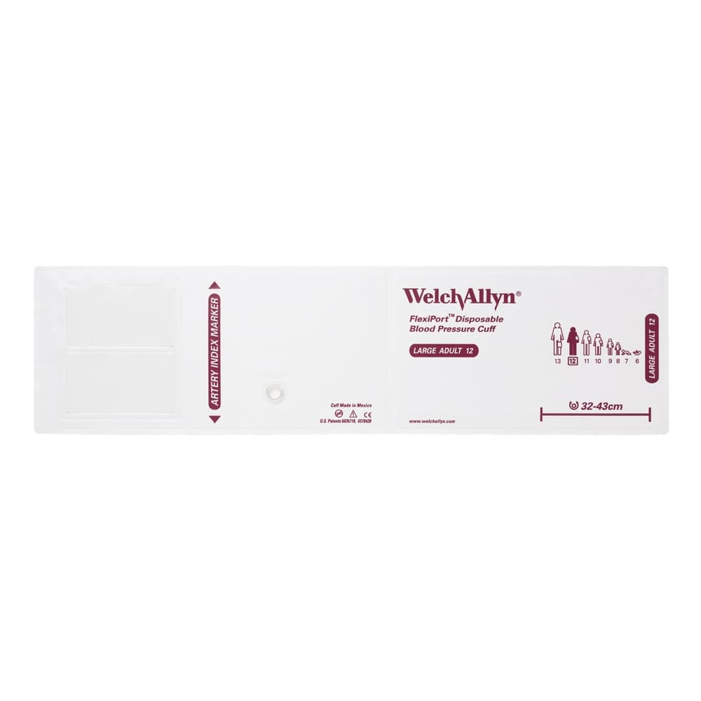 Welch Allyn FlexiPort Disposable Blood Pressure Cuffs - Large Adult