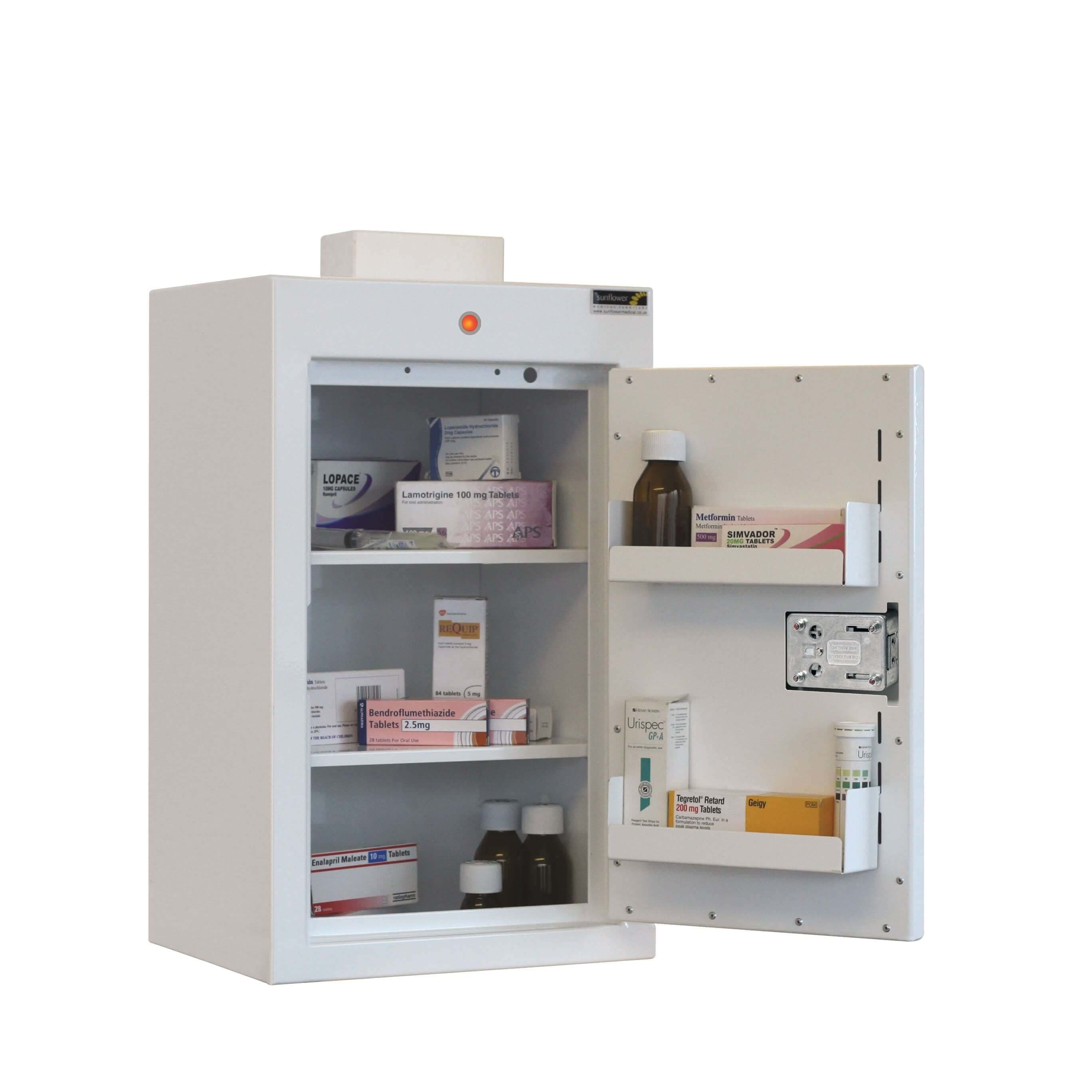 CDC with 2 Shelves / 2 Trays, 1 Door Right Hinged - H55 x W34 x D27cm (No Warning Light)