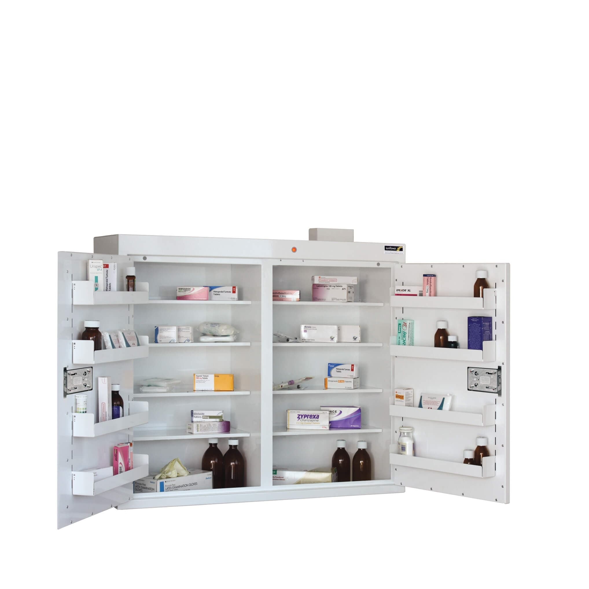 CDC with 8 Shelves/8 Trays, 2 Doors, 2 locks - 96cm(H) x 100cm(W) x 30cm(D) - With Warning Light