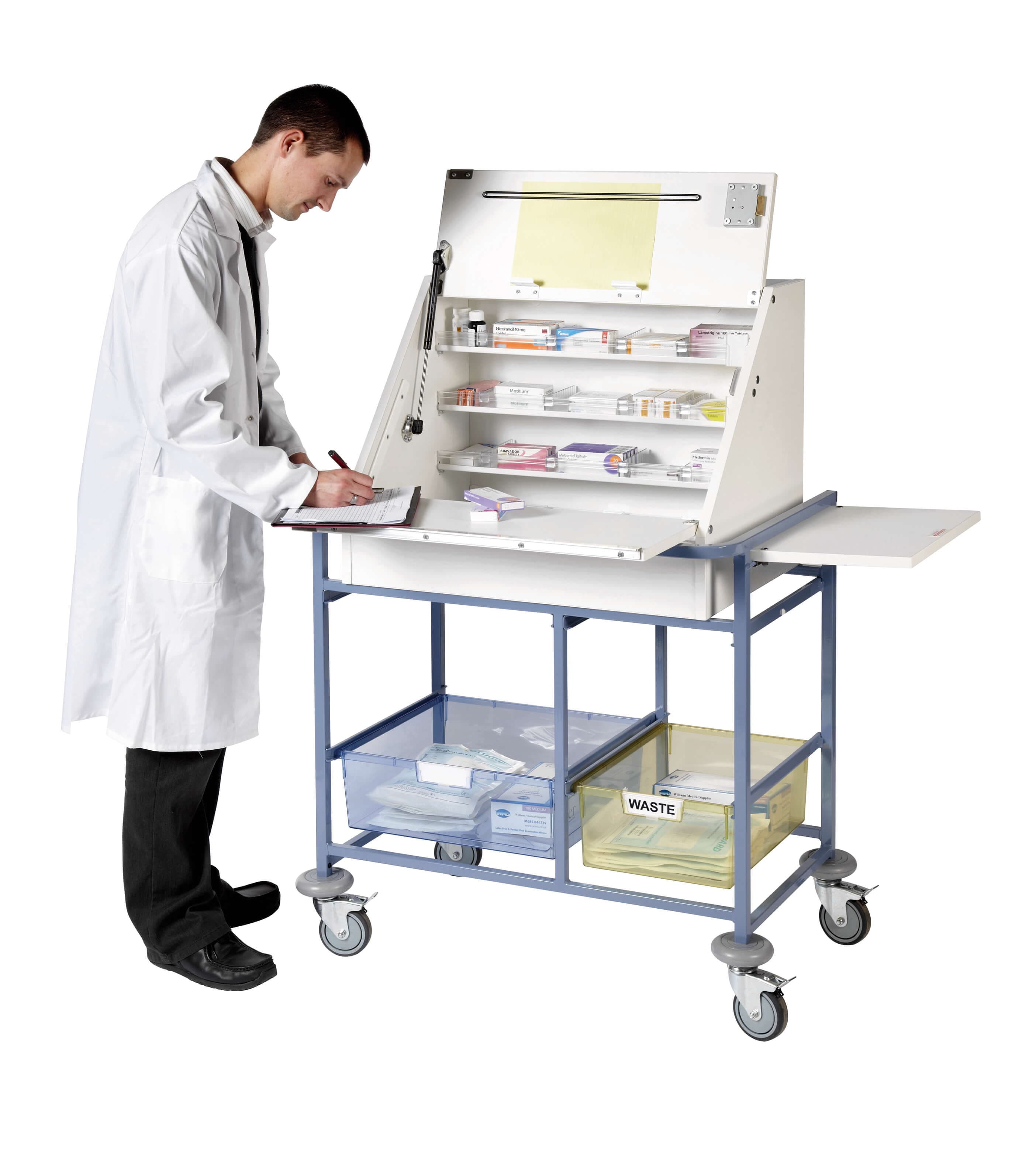 Ward Drug & Medicine Dispensing Trolley - Large