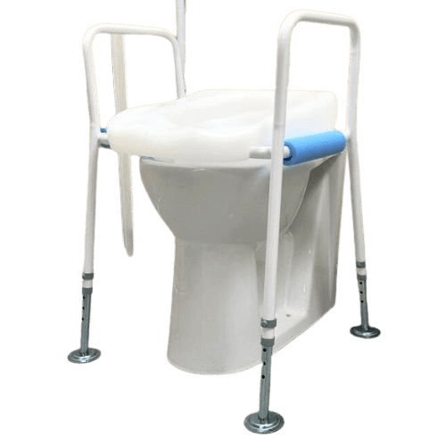 Raised Toilet Seat Frame with Comfort Seat - Floor Fixed
