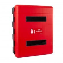 Double Fire Extinguisher Cabinet with Window and Door