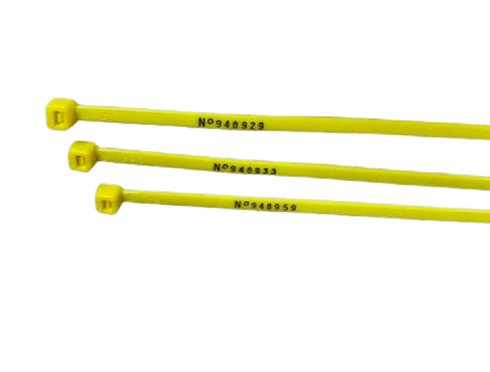 Clinical Waste Bag Printed Cable Ties - Yellow (100)