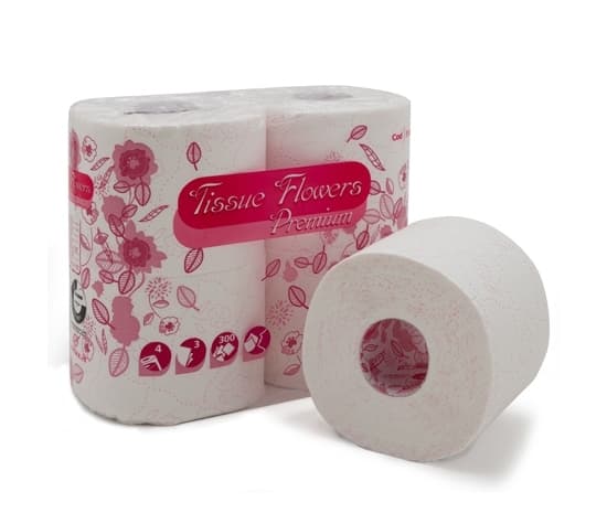 Pure Cellulose 3 Ply Toilet Paper 300 Sheet (24 Rolls)