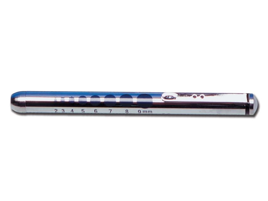LED Spirit Pen Torch - Metal with Pupil Gauge
