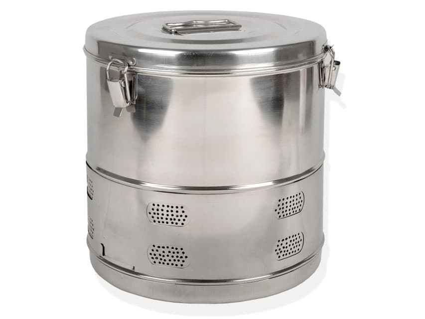Round Sterilized Drums for Autoclave and Hot Air Steriliser - 190 x 160m