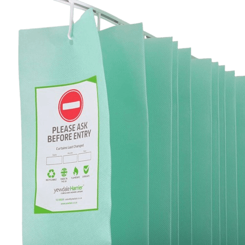 Stalk Mint Uniglide Hook Disposable Curtain 7.5m wide