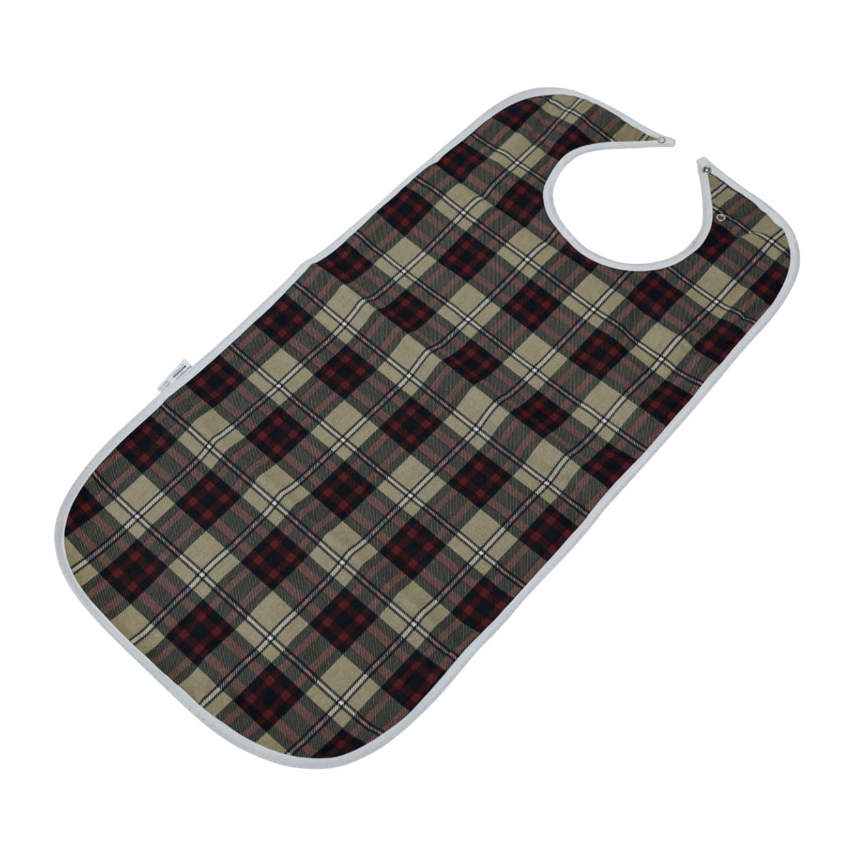 Adult Bib Brown / Black Tartan 90 x 45cm