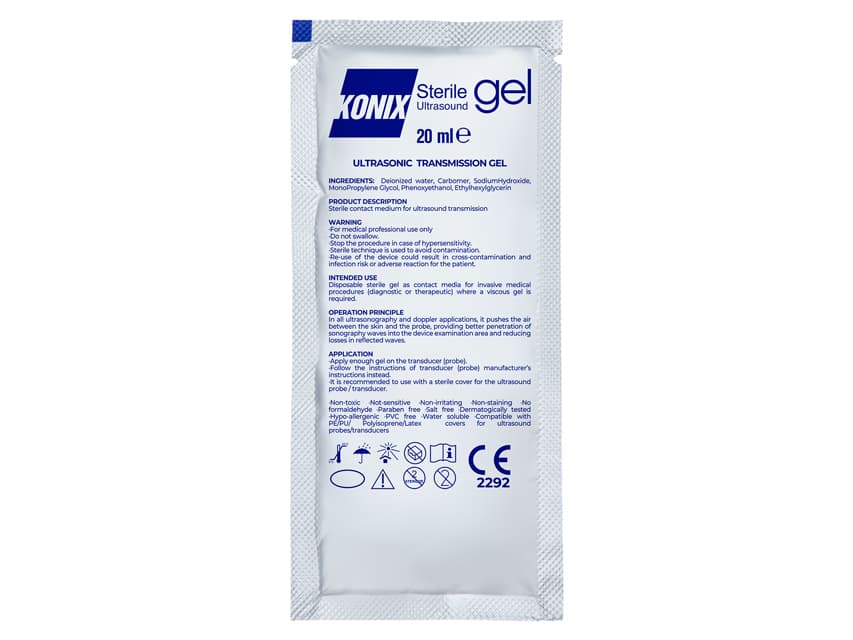 STERILE Ultrasound Gel - 20ml Sachet (48)