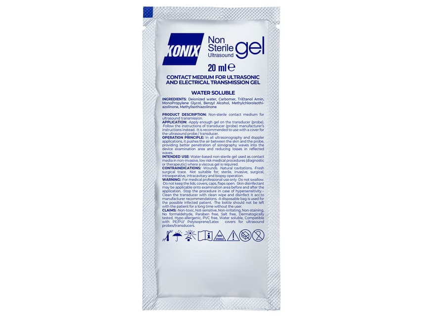NON STERILE Ultrasound Gel - 20ml Sachet (200)